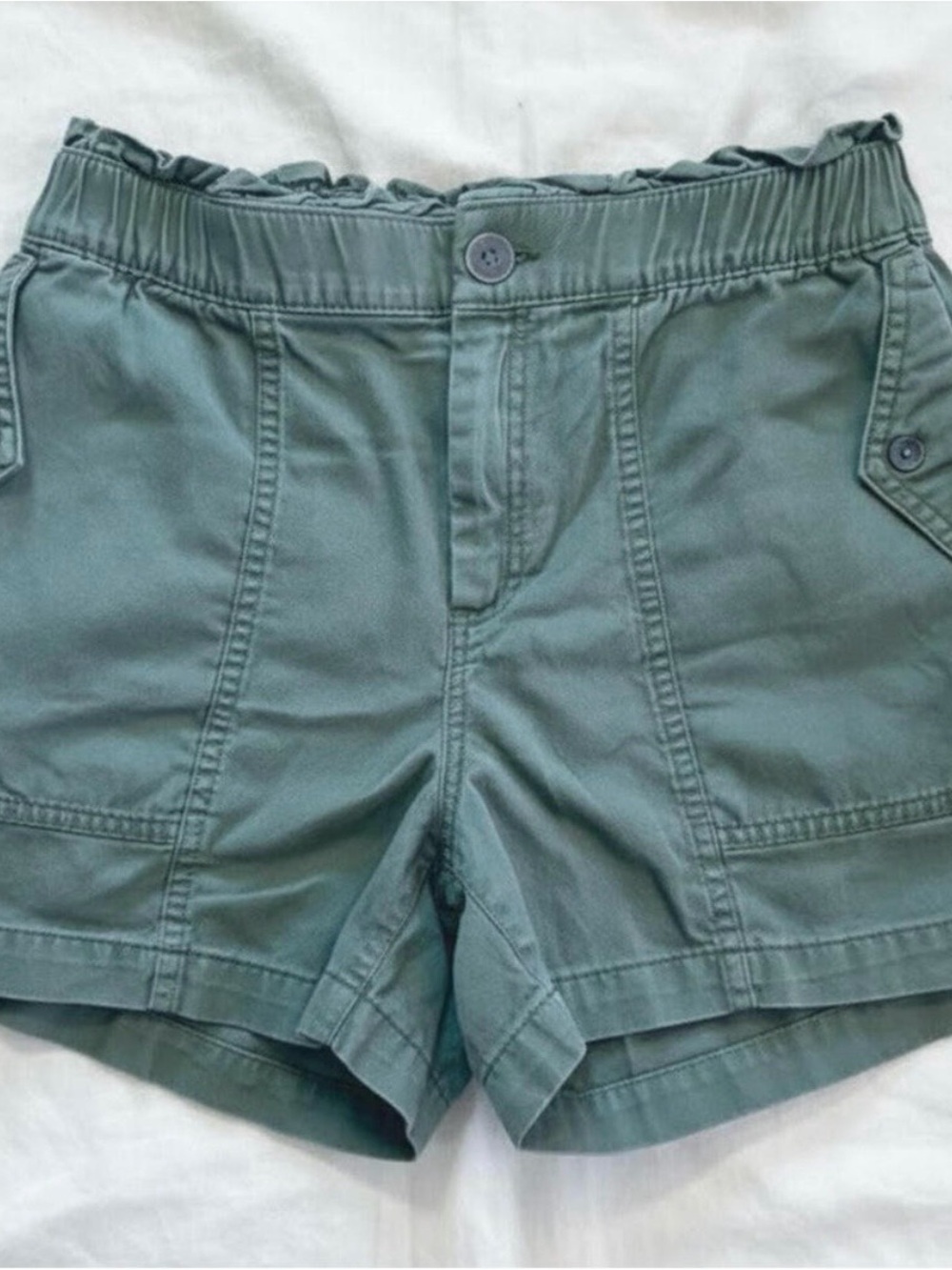 Old Navy Olive Green Alpine Tundra Paper Bag Shorts Women XS